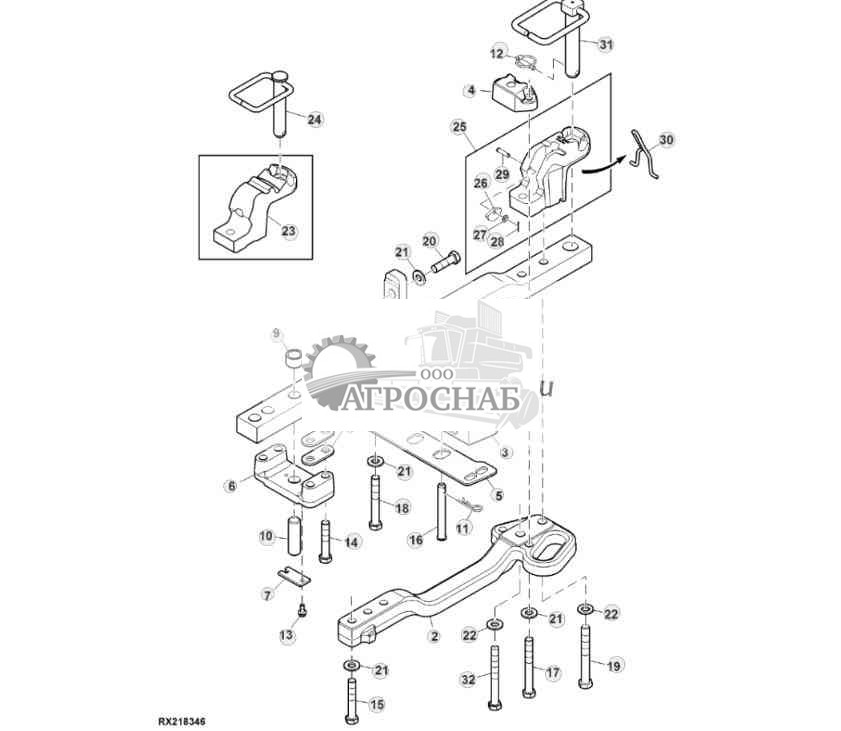 Тяговая штанга, высокопроизводительная, с серьгой, категория III 